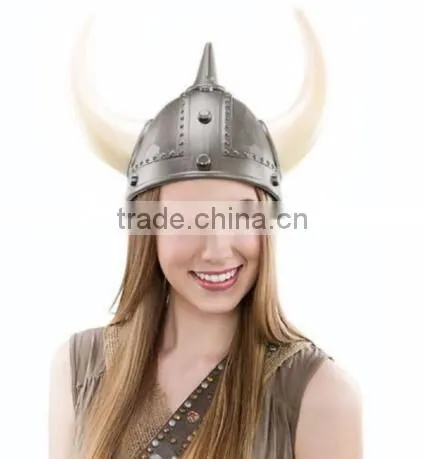 Warrior Plastic Silver Viking Helmet with Light Up Horns