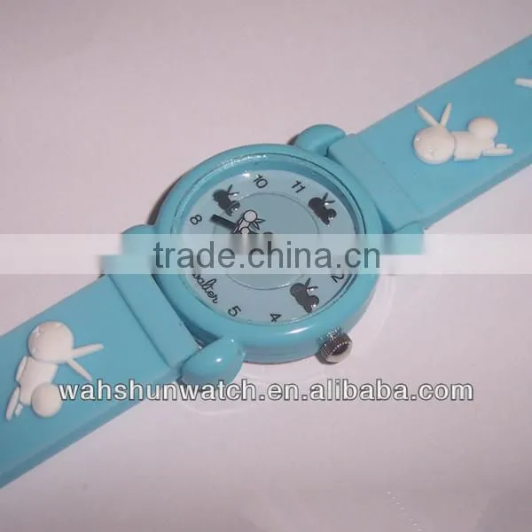 kids promotional 3D bracelet watch without second hands