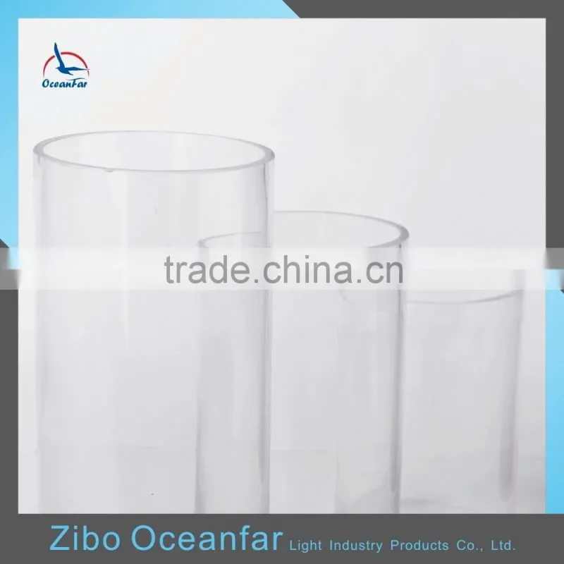 Factory Price Decoration Tall Clear Glass Vases Hot Sale Glass Cylinder Vase