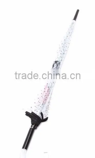 Cheap Target price dome OEM ODM customized logo print Transparent Umbrella