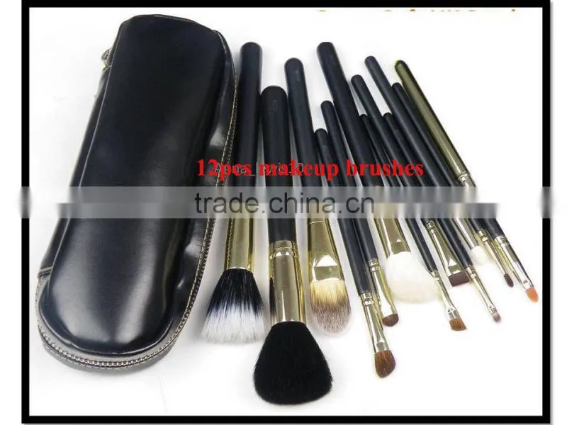 12 Cylinder purple makeup brushes