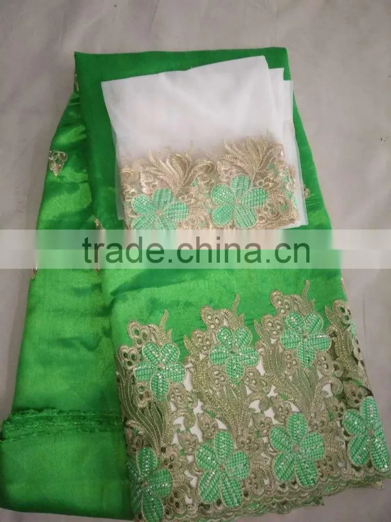 Raw Silk Embroidered Georges with blouse