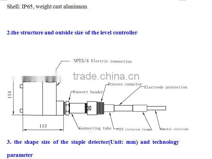 LC2000 RF admittance level controller for tank