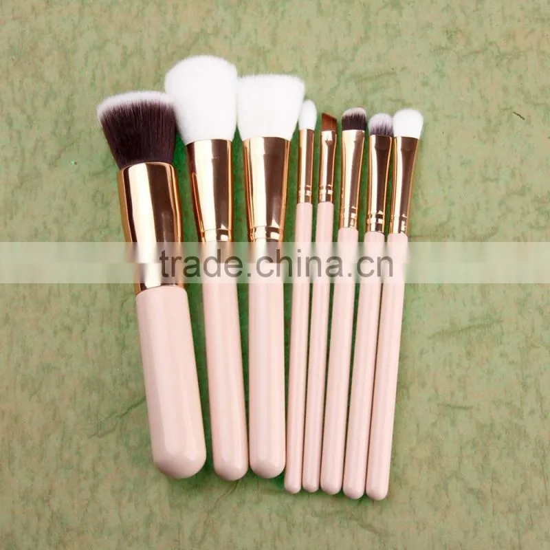 Cheap 8pcs new products wholesale chinese pink makeup brush set