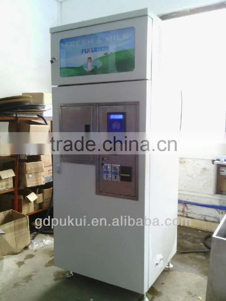 Coin receiver and IC card Full auto Milk Dispenser/Milk Vending Machines/Station for sale Milk