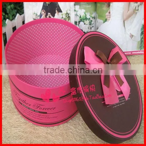 Custom logo round box for hair packaging