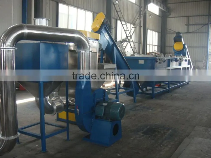 2014 new type complete PET bottle recycling line with hot washer