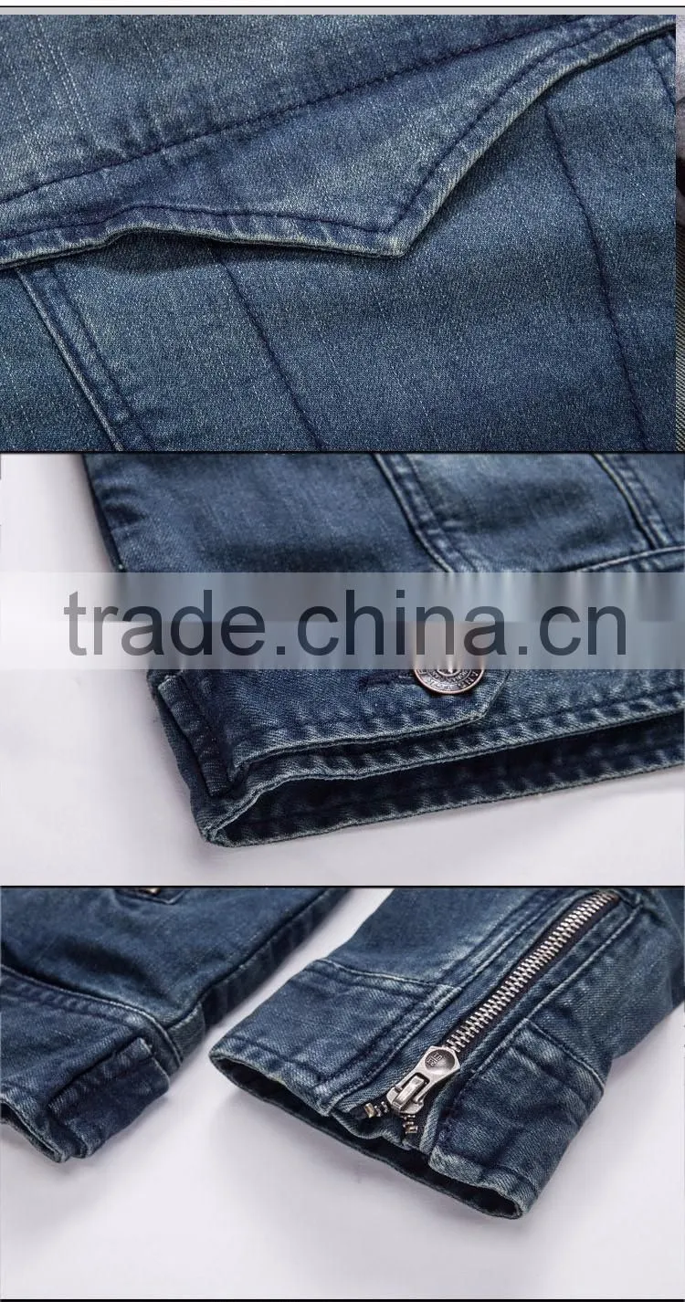 2016 Hot sale jeans wholesale windbreaker denim jacket