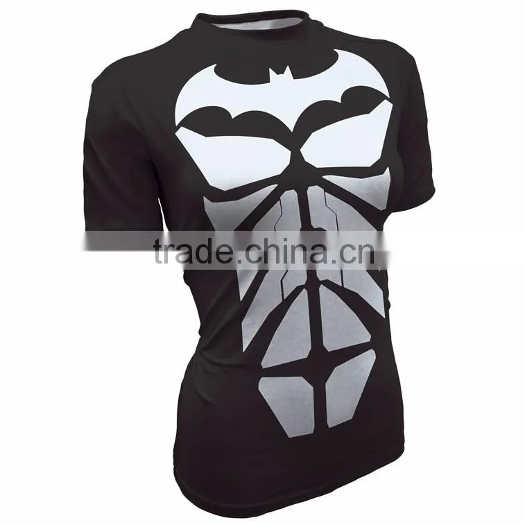 wholesale fashion men custom gym t-shirt printing tights t-shirts wear/gym apparel womens sportwear