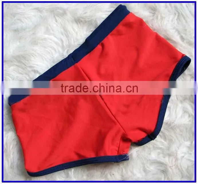 Wholesale boys red kids swimwear bikini with swim shorts