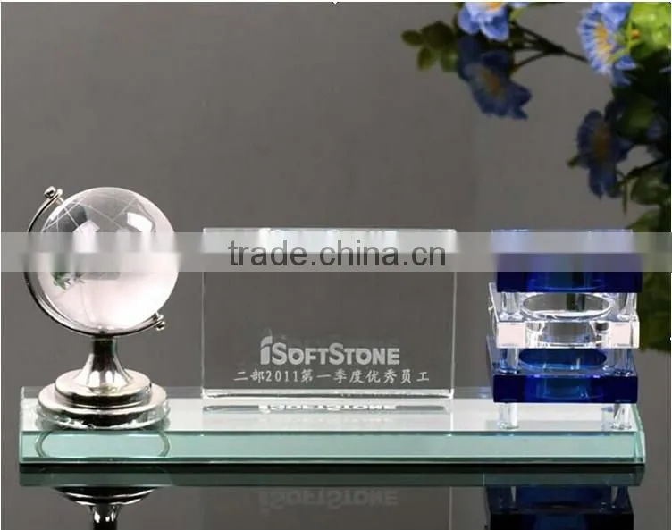 Wholesale Crystal Office Desk Set With Pen Holder