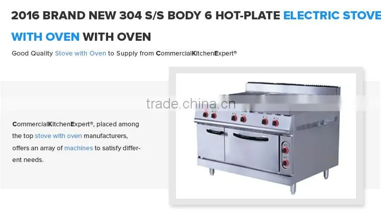 2016 Competitive Prices 6 Burner Electric Cooker Oven Hot Plate Stove Oven