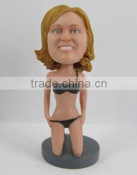 polyresin singer bobble head for sexy girl
