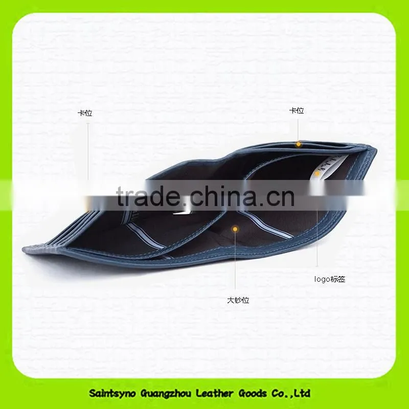 15609 High-end classical rfid blocking fashion business genuine leather men wallet