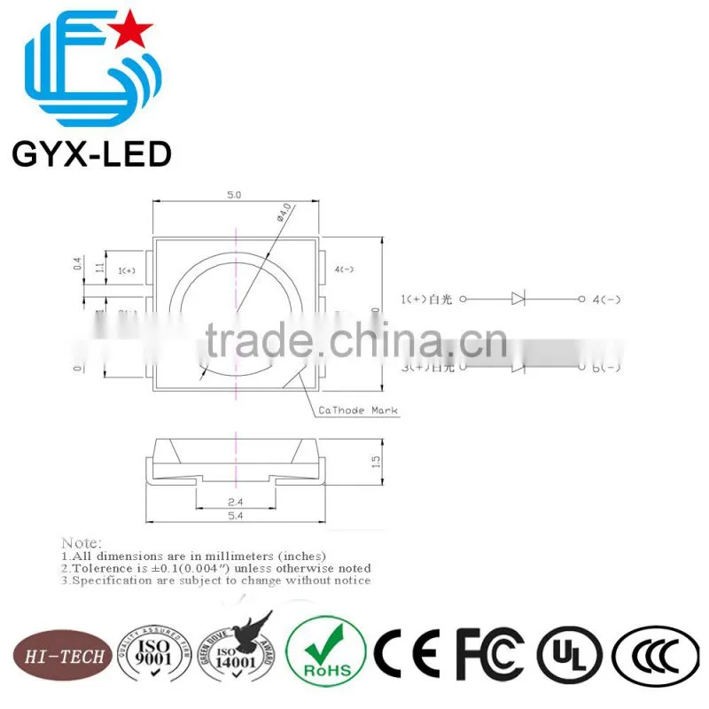 white color 5050 PLCC SMD LED