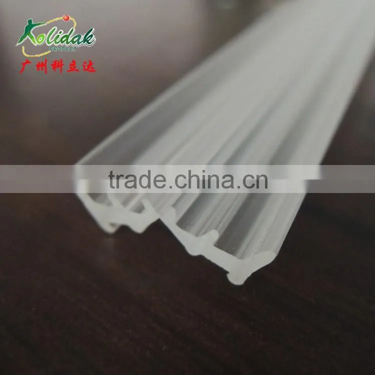 Plastic extrusion Clear PVC seal strip