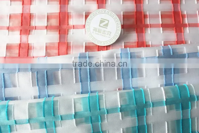Triangle jacquard organza fabric Geometric figure jacquard fabric with cotton