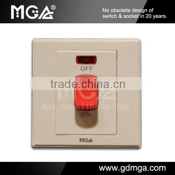 MGA Q7L Series Q-K01A / 20A water heater wall switch
