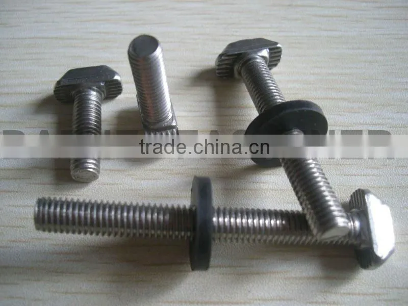 stainless steel thin step T bolt with EDPM washer