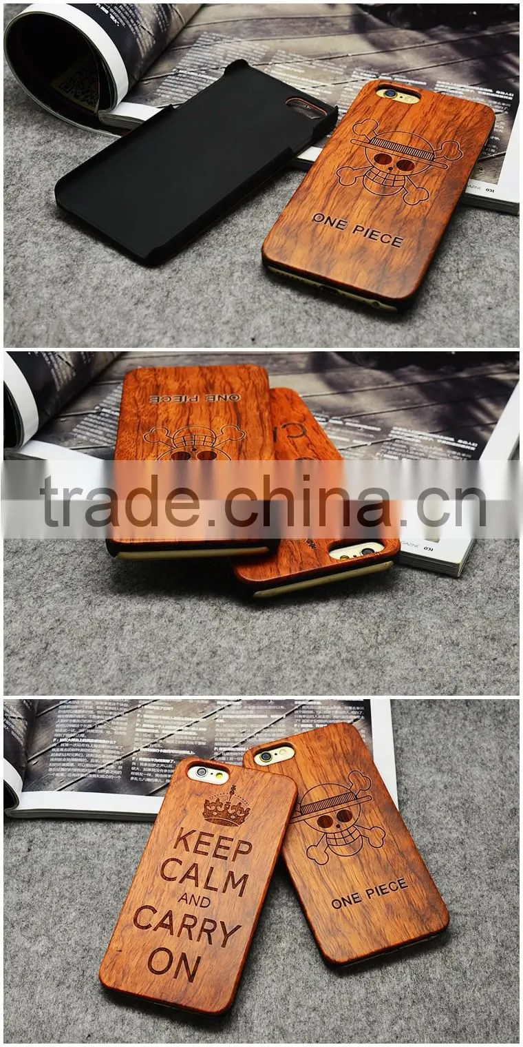 Custom for iPhone Case Engraving PC Real Rose Wood for iPhone case wholesale for iPhone 6 s case