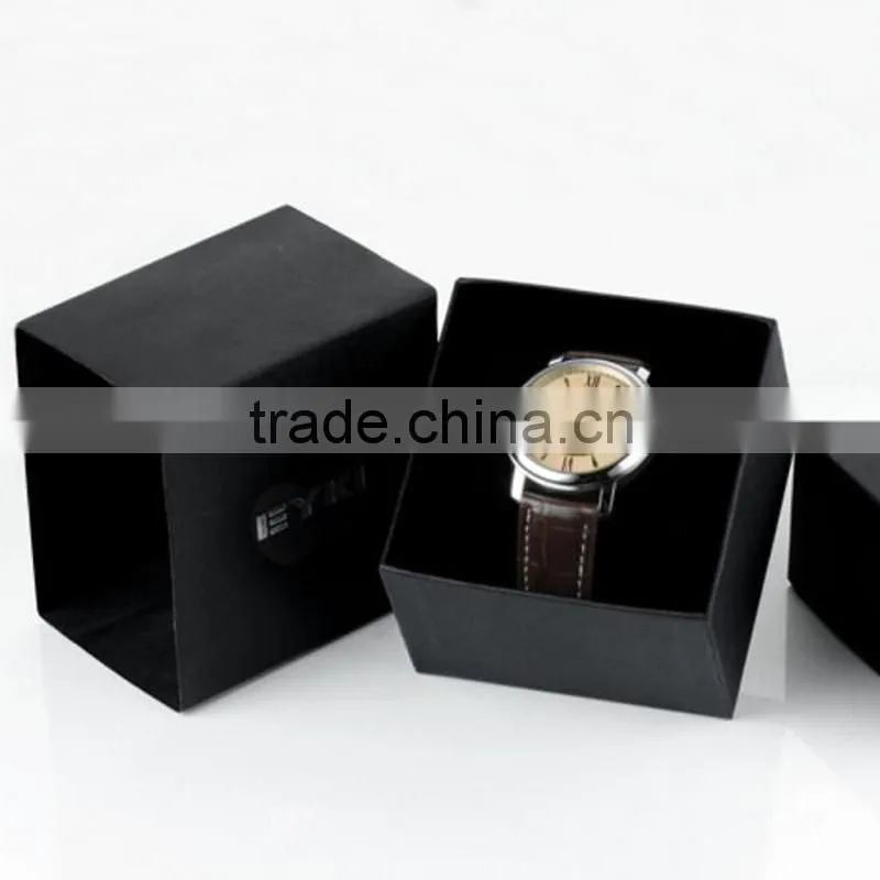 2016 black paper watch box with pillow wholesale