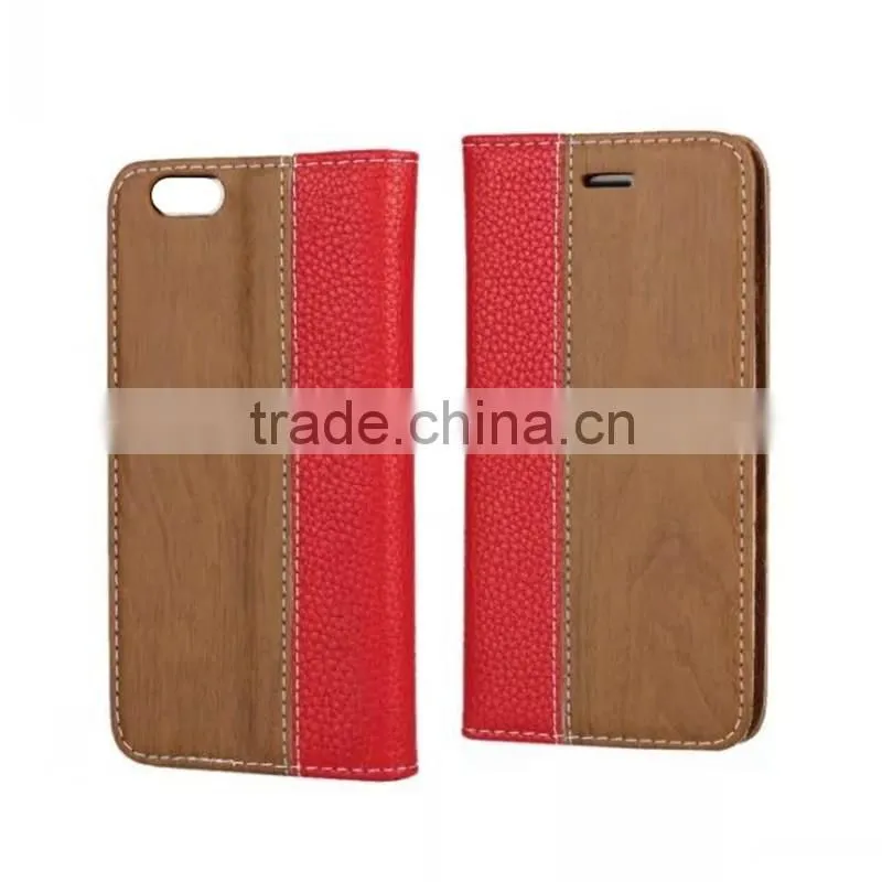 wood flip leather phone case cover with card holder for Xiaomi mi 5 mimax Redmi note 4 3 2 1 c i pro prime