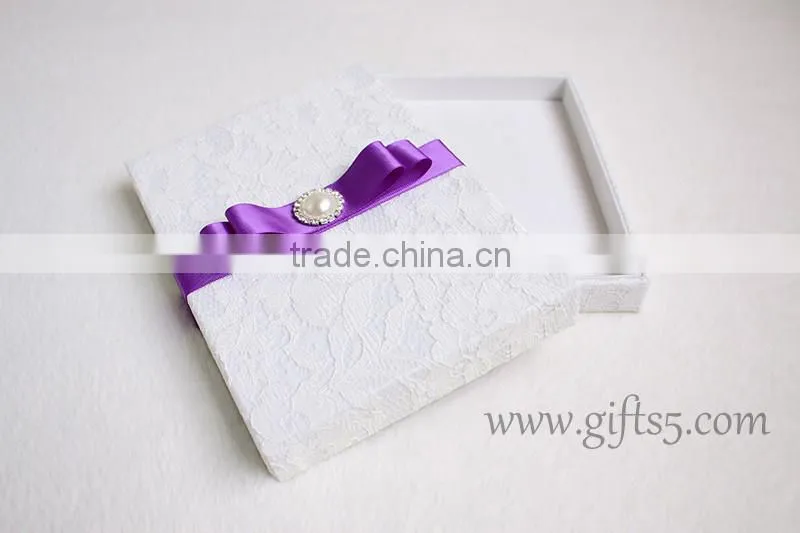 Handmade Luxury Wedding Invitation Box with lid