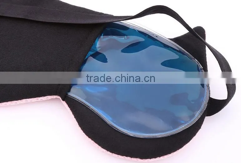 Fashion Design Eye Shade Fox Shape Remove Dark Circles Steam Warm Sleeping Eye Mask with gel ice pack