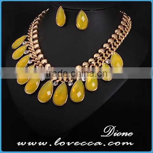 Africa bridal wedding gift jewelry elegant fashion flower necklace jewelry sets