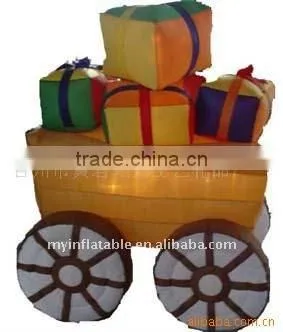 Christmas santa on tractor