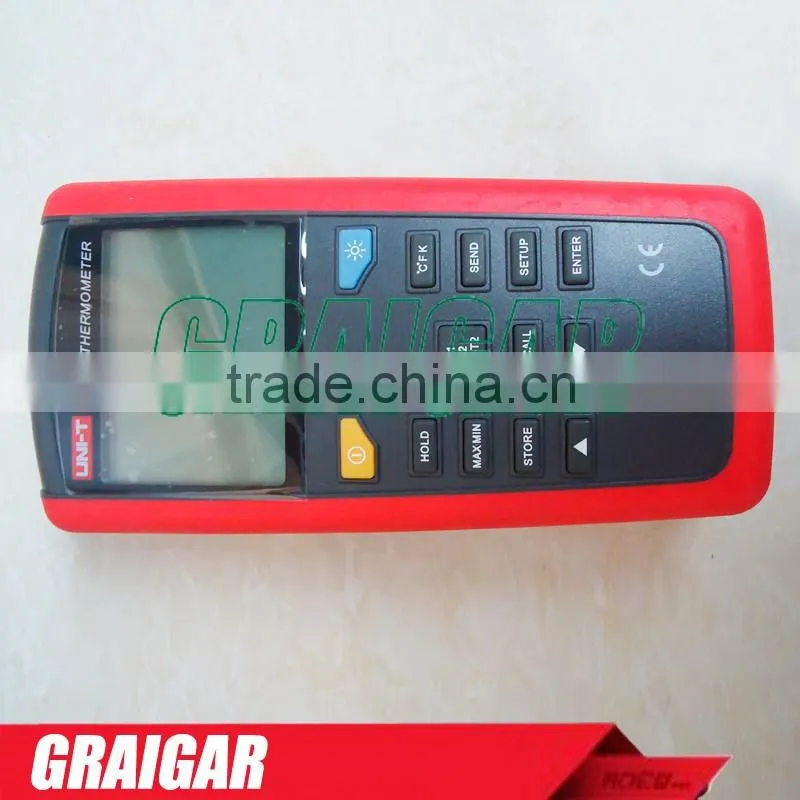 Contact Type Digital Thermometer UNI-T UT325 Dual Input with USB interface IR Handheld temperature gauge