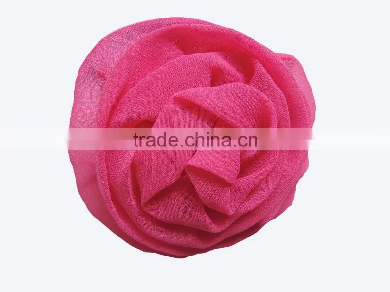 forever rose flower for girl dresses/ribbon flowers for gartments/ brooch women chiffon flower