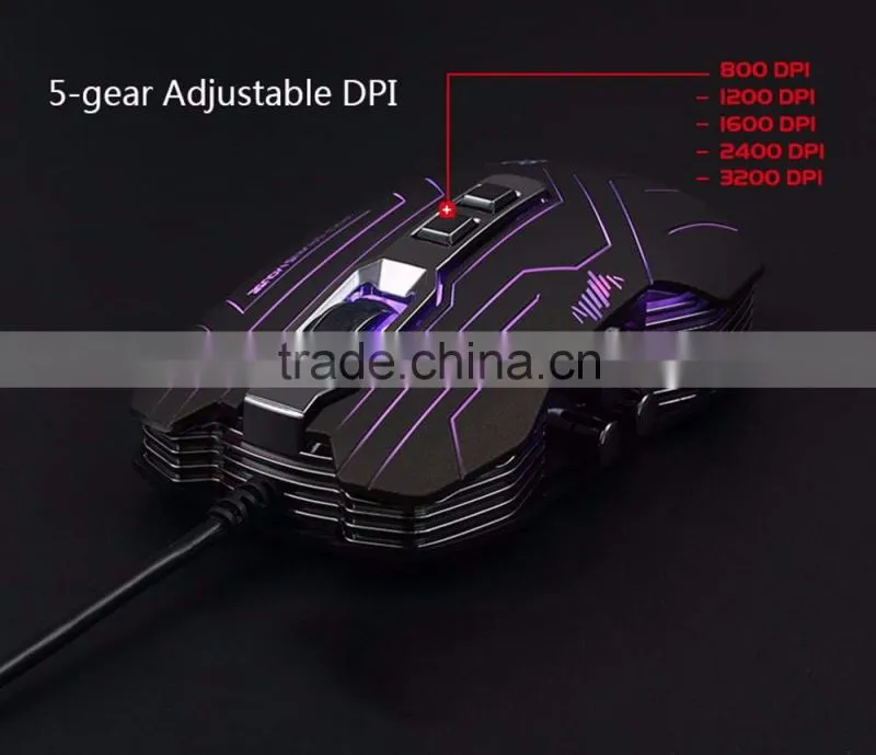 LUOM G5 3200DPI LED Optical 9D USB Vibration Wired Gaming Mouse