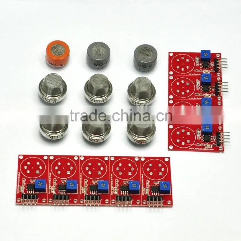 Chipman 2016 New Arrival Sensor module kit MQ2 MQ3 MQ4 MQ5 MQ6 MQ7 MQ8 MQ9 MQ135 sensor each 1pc Diy for EK8238
