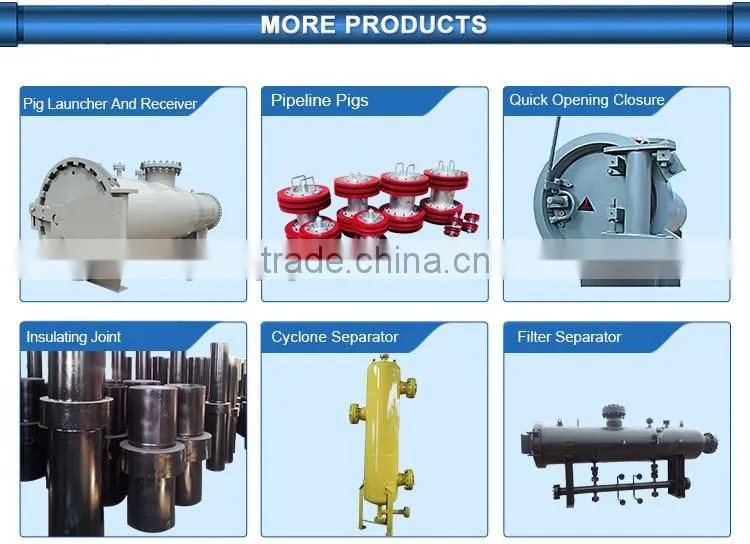 natural gas transmission equipment for pig launcher receiver