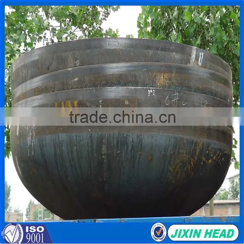 Steel hemisphere petal split dome end cap for gas burner
