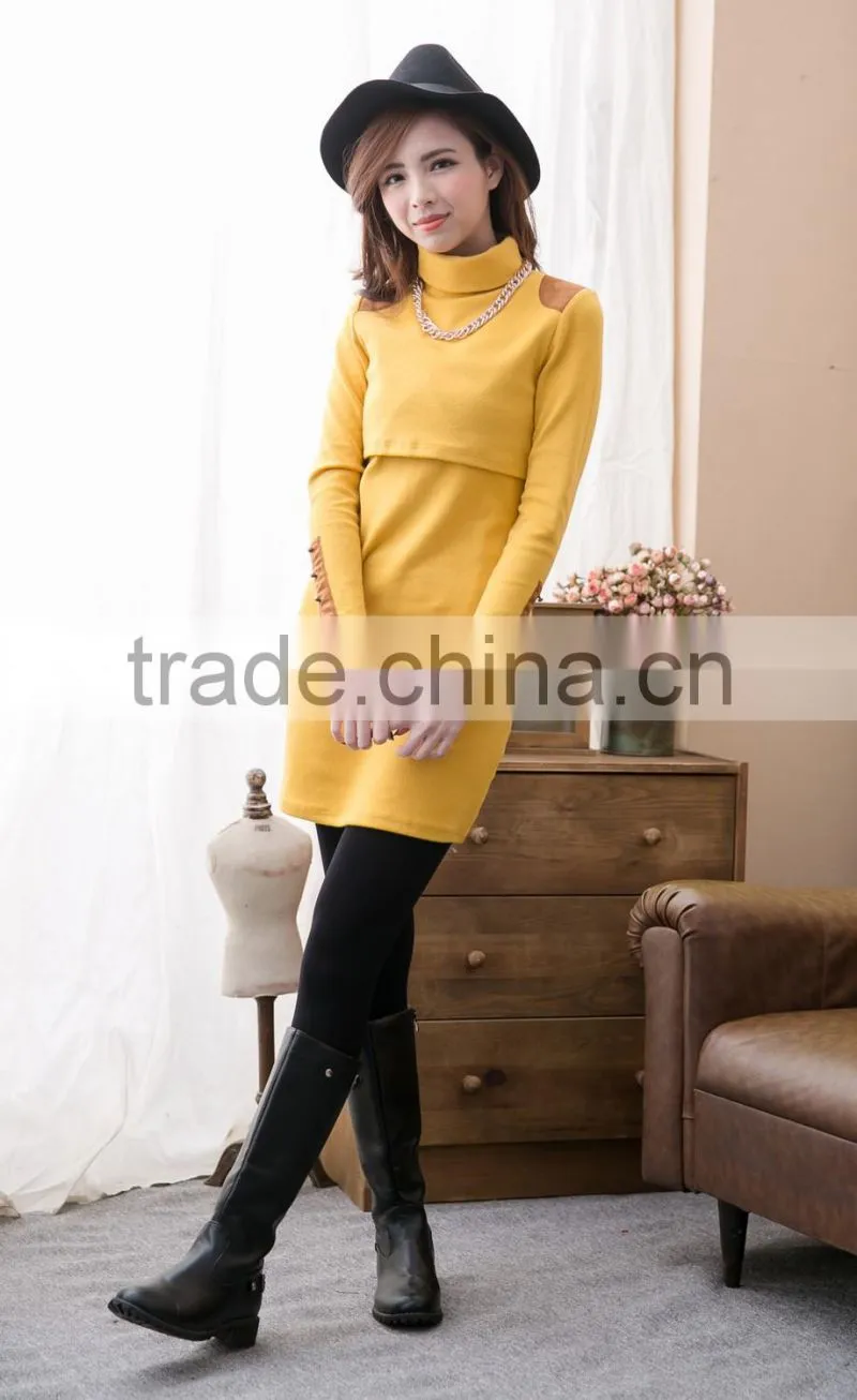 Autumn& winter Breastfeeding clothes Turtleneck long sleeves