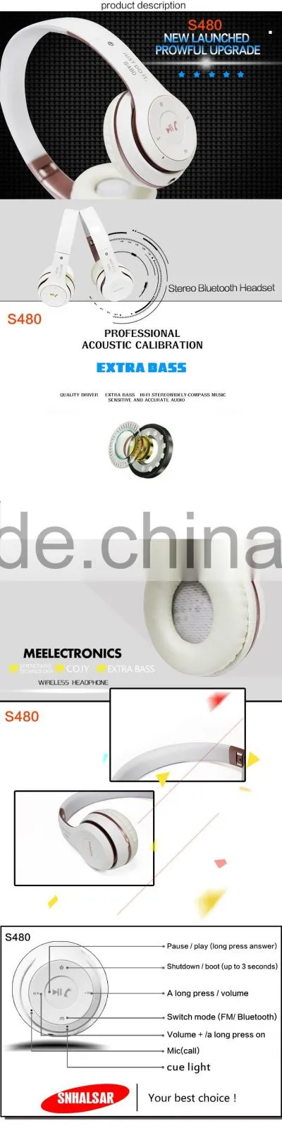 Mpow S480 bluetooth headphone, wireless headset, Headband earphone
