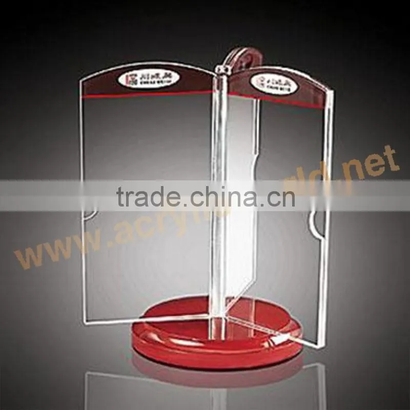 clear plastic menu holder