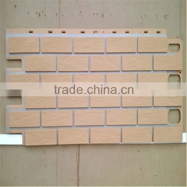 Faux stone Brick Exterior Wall panel plastic wall siding