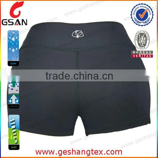 86% Nylon 14% Spandex Dry Fit Custom Women Compression Shorts