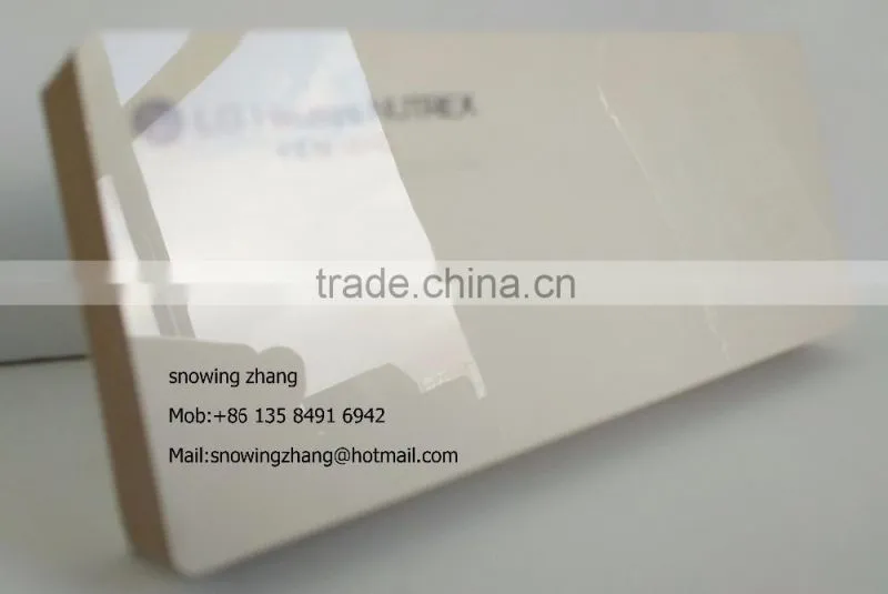 high flatness high glossy pet fibreboard for high end market