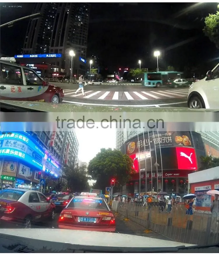 Free shipping Original Full HD 1080P Car DVR Dual Lens Dash Cam Night vision Car Camera Rearview Mirror Black box 168