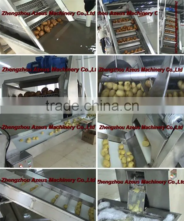 Full automatic frozen french fries maker/potato chips processing machine