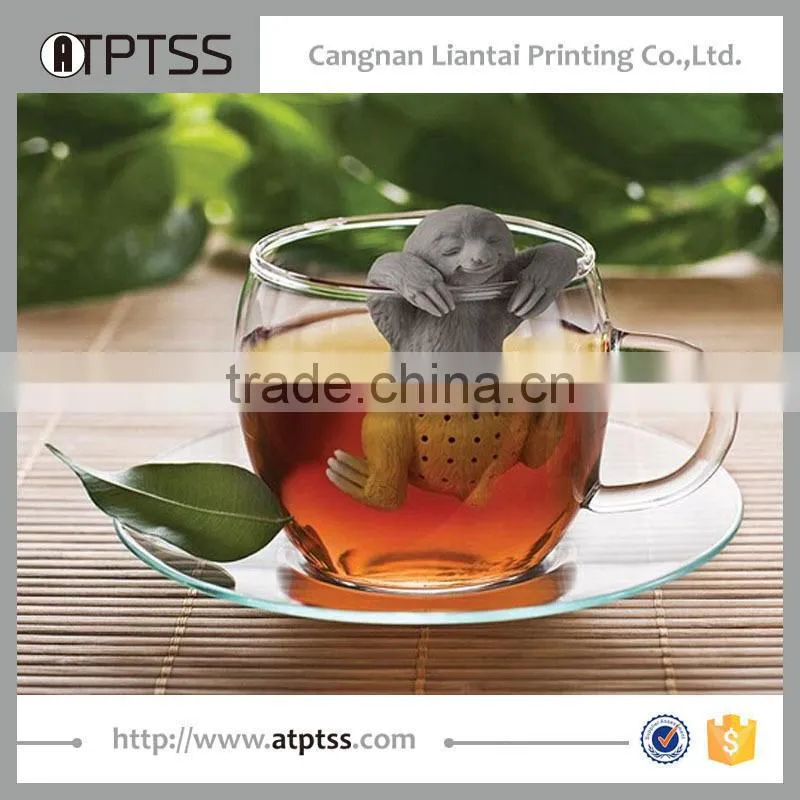 Factory directly hot sale Silicone SLOW BREW Sloth Grey tea infuser