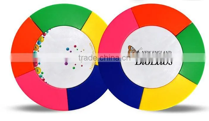 5 in 1 circle shaped promotional highlighter with big blank space for logo printing/circle truss for sale/cheap highlighter pen