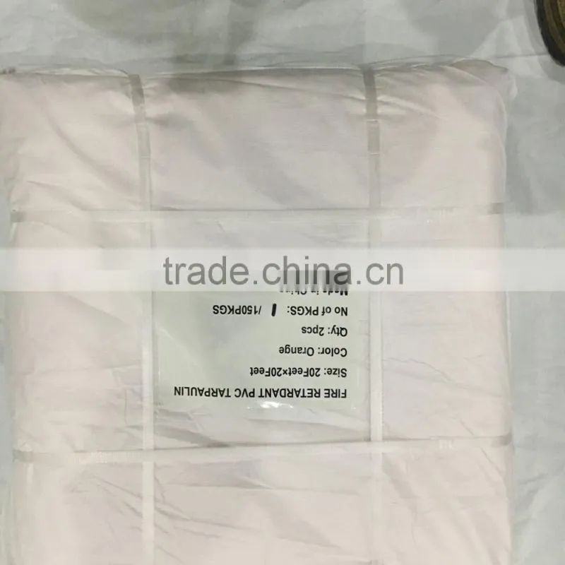 fire resistant pvc tarpaulin, orange color tarpaulin, UV treated tarpaulin