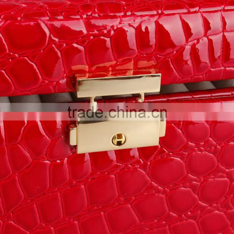 Luxury Custom Velvet Jewelry Box/Lichee Pattern Jewery Box