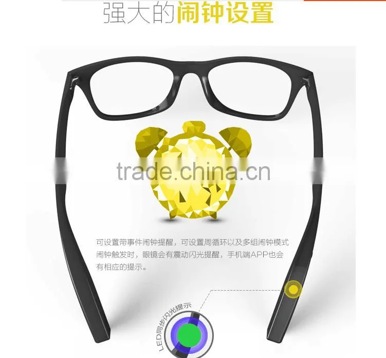 New Arrival Intelligent Bluetooth Eyewear Glasses With Pedometer/Call Remind/Selfie Shoot/Anti-lost Multifunction Smart Glasses