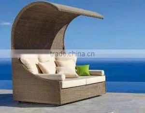 New design lounge furniture garden outdoor sun lounger with canopy